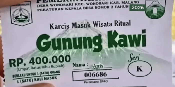 Viral Karcis Gunung Kawi